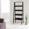 SEVOBAL Decorative Bookshelf 5 Tier Ladder Wood Frame Bookcase Storage Organizer for Modern Spaces, Black, 13"*24"*55" - 2 of 4