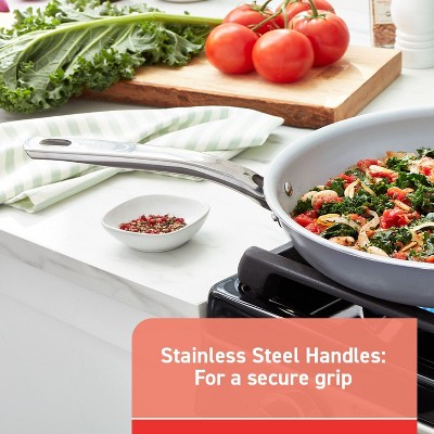 12-Piece Grey Recycled Aluminum Ceramic Non-Stick Cookware Set