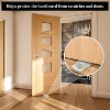 Attop 4-Pack Rubber Door Stoppers - 4.8x2.2x1.3in White Floor Wedge Door Stops, Stackable Non-Slip Door Stopper for Bottom of Door - 4 of 4
