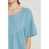 Women's Round Neck Babydoll Top - entro - 4 of 4