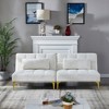 Sapphtopaz Convertible Couches for Living Room with 3 Backrest Settings Convertible Sofa Bed with Gold Metal Legs Cloud Couch for Bedroom - 2 of 4
