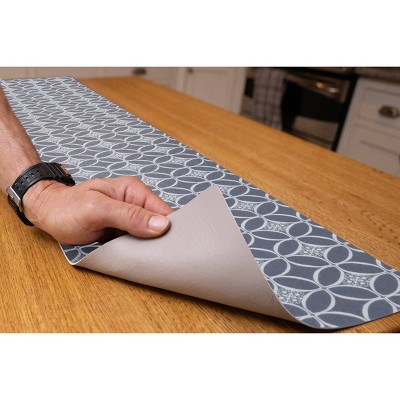 Indigo Gray Cushioned Fabric Shelf and Drawer Liners, 12" x 59" (2-Pack)