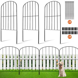 VEVOR Garden Fence, 24in(H) x11ft(L) Animal Barrier Fence, Underground Decorative Garden Fencing with 2 Inch Spike Spacing, Metal Dog Fence, 10 Pack - 1 of 4