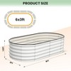 COZONY 2 PCS Oval Galvanized Raised Garden Beds — Large Metal Planter Boxes with Rust-Resistant Finish & Easy Assembly for Vegetables & Flowers - 2 of 4