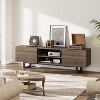 75 Inch Industrial TV Stand with 2 Drawers, Heavy Duty Wooden Media Console for Living Room & Bedroom - 4 of 4