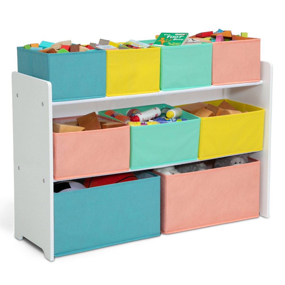 Photos - Wall Shelf Delta Children Deluxe Multi-Bin Toy Organizer with Storage Bins - Greengua