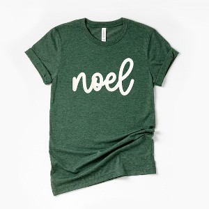 Simply Sage Market Women's Noel Bold Cursive Puff Print Short Sleeve Graphic Tee - 1 of 4
