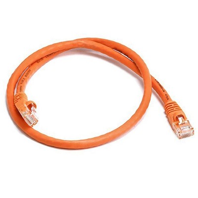 Monoprice Cat6 Ethernet Patch Cable - 2 Feet - Orange | Network Internet Cord - RJ45, Stranded, 550Mhz, UTP, Pure Bare Copper Wire, 24AWG