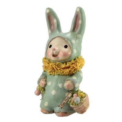 Easter 7.25" Blue Easter Suit Bunny Basket Egg Hunt  -  Decorative Figurines