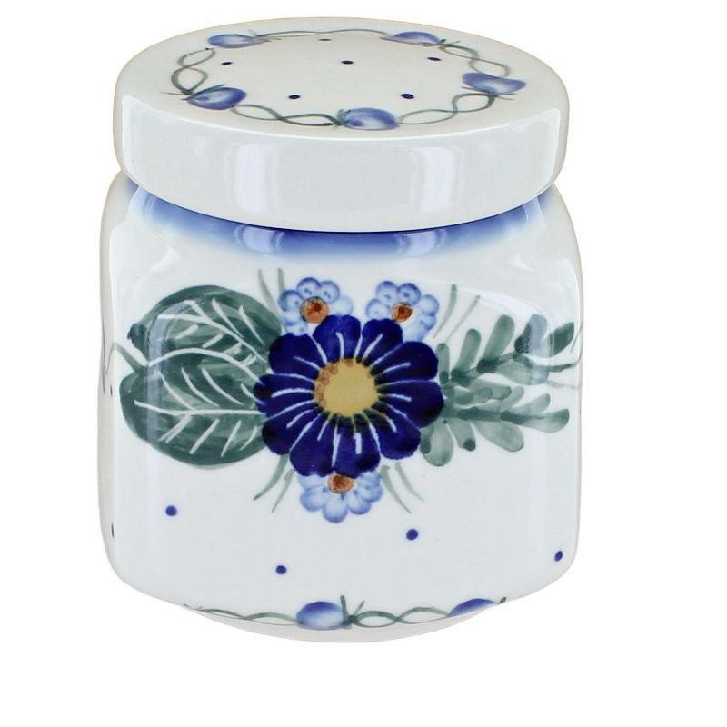 Blue Rose Polish Pottery 31C WR Unikat Small Canister, 1 of 3