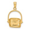 Black Bow Jewelry 14k Yellow Gold Large 2D Nantucket Basket Pendant - 3 of 4
