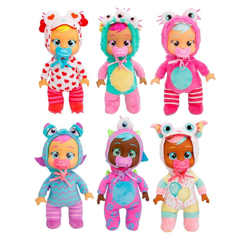 Cry Babies Tiny Cuddles Monsters Momo w/ Monster Themed Pajamas 9&#34; Baby Doll, 5 of 8
