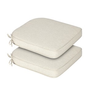 Aoodor Outdoor Dining Chair Cushions Set of 2, Waterproof Patio Furniture Seat Cushions, Outdoor Chair Pads with Ties - 1 of 4