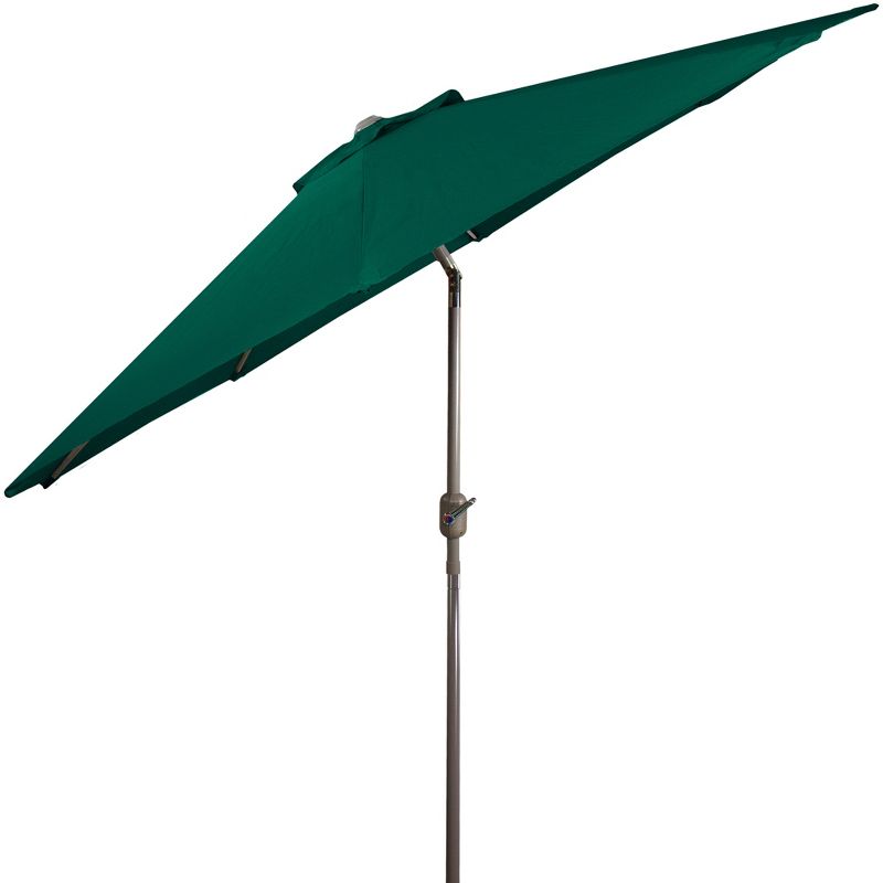 Northlight 9ft Outdoor Patio Market Umbrella with Hand Crank and Tilt, Hunter Green, 5 of 9