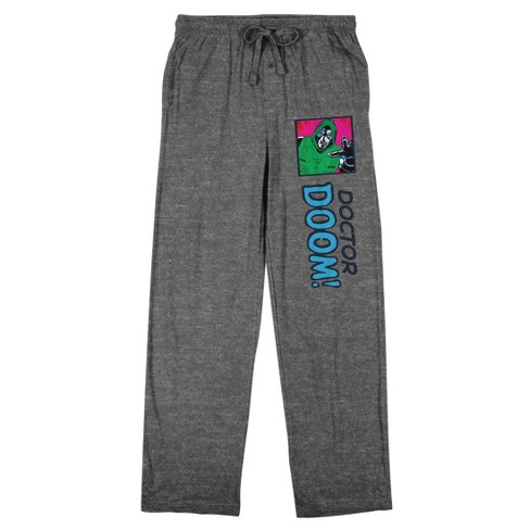 Doctor Doom! Marvel Universe Publishing Art Archive Men's Heather Gray Sleep Pajama Pants - image 1 of 4