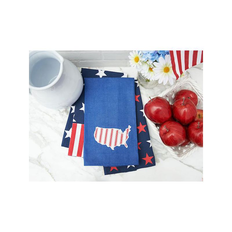 C&F Home Stars and Stripes July Fourth Woven Cotton Kitchen Towel, 3 of 8