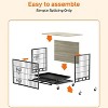 Garvee Wooden Dog Crate Furniture 27.2" with Double Doors, Removable Tray & Lockable Wheels – Compact Indoor/Outdoor Kennel for Small Breeds - 3 of 4