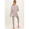 Pinkblush Beige Brushed Knit Maternity Oversized Top and Legging Set - 4 of 4