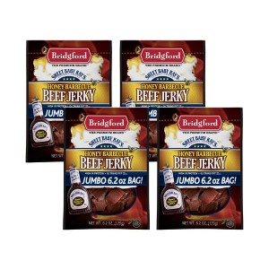 Bridgford Sweet Baby Ray’s Beef Jerky Honey BBQ 6.2 oz  - Ready to Eat High Protein Jerky for Midday Energy Boost or a Post Workout Snack - 1 of 4