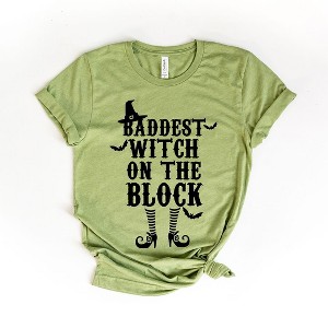 Simply Sage Market Women's Baddest Witch On The Block Short Sleeve Graphic Tee - 1 of 4
