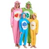 Care Bears Grumpy Bear Good Luck Bear Funshine Bear Always There Bear Fleece Zip Up Costume Pj Coverall Adult - 3 of 4