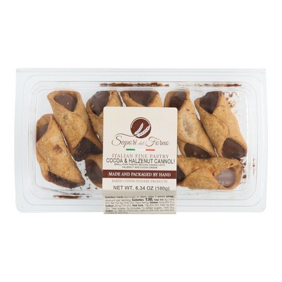Sapori Dal Forno Chocolate Hazelnut Cannoli 6.34 oz.