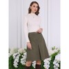 Hobemty Women's Office Skirt Knee Lenght High Waist Plaid Tartan Skirt - 2 of 4