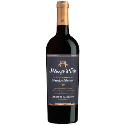 Menage a Trois Bourbon Barrel Cabernet Sauvignon Red Wine - 750ml Bottle