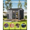 6x8 Ft Metal Outdoor Storage Shed with Window, Lockable Tool Storage Sheds, Oversized Steel Garden Sheds with Sloped Roof for Backyard, Patio, Garage - 2 of 4