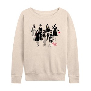 Women's - The Devil Wears Prada - Andy Fashion Lightweight French Terry Wide Neck Long Sleeve Shirt - 1 of 4