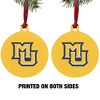 Marquette University Secondary Logo Aluminum Holiday Christmas Tree Ornament - 2 of 4