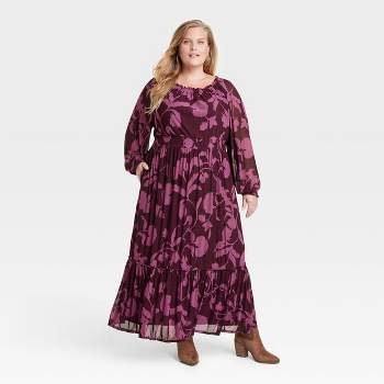Women's Long Sleeve Lace Dress - Knox Rose™ Dark Teal Blue 3x : Target