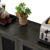 Wine Bar Cabinet for Liquor Glasses Industrial Coffee Cabinet with Wine Rack Sideboard Buffet Cabinet for Dinning Room Living Room Dark Gray - 3 of 4