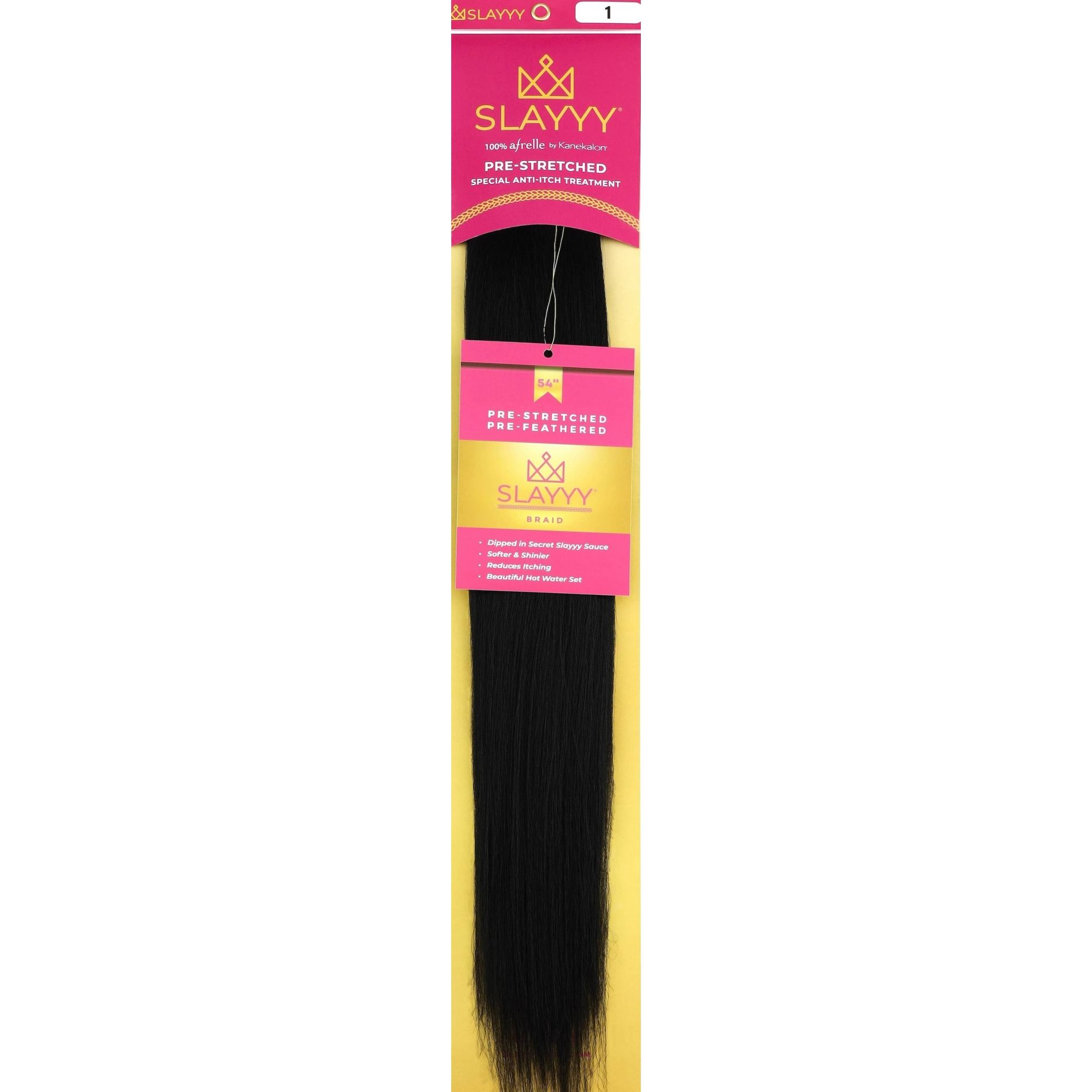 Slayyy Pre-Stretched Braids 1 Black Stallion Hair Extensions - 3oz