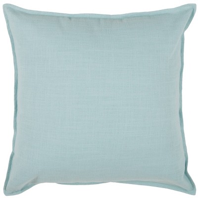 18x18 Detailed Solid Textured Square Throw Pillow Blue - Rizzy Home :  Target