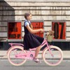Aukfa Girls Bicycle with Basket, Bracket and Suspension Fork, Double Disc Brake Steel Frame Girls Bicycle, Suitable for Girls Aged 7-10 - 3 of 4
