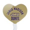 James Madison University Dukes Heart Love Cupcake Picks Toppers Decoration Set of 6 - 2 of 4