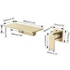 Kumasinova Wall-Mount Waterfall Bathroom Faucet,Single Handle Brass Bathroom Faucets with Modern Design,Bathroom Sink Faucet for Bathroom Sink - 3 of 4