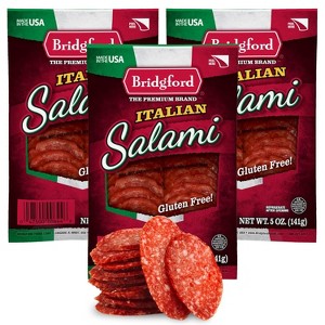 Bridgford Italian Salami 5 oz - Zero Carb Healthy Italian Salami Sliced Charcuterie Meat for Your Charcuterie Boards or Antipasto Platters - 1 of 4