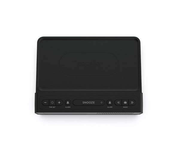 Capello Wireless Charge Alarm Clock Radio QI - Black (CR40)
