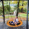 Costway 40" Flying Saucer Tree Swing Indoor Outdoor Play Set Kids Christmas Gift Purple/Blue/Green/Colorful/Blue Rocket/Blue Whale/Woods/Dark Green/Dark Pink/Yellow/Pink - 3 of 4
