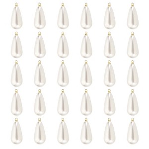 Unique Bargains Metal Bulk Elegant DIY Crafts Jewelry Making Pearl Pendant 50 Pcs - 1 of 4