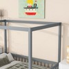 KTMBDW Full Size Canopy Bed Frame with 4 Posters and Guardrails, Full Size Montessori Floor Bed with High Fence, Montessori Bed Full Size - 4 of 4