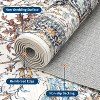 Washable Vintage Floral Area Rug, Non-Slip Retro Carpet, Soft Low-Pile for Living Room, Bedroom, Hallway, Neutral Tones - 3 of 4