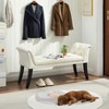 NicBex 50" Storage Bench Modern Velvet Armrest Button-Tufted Ottoman Bench for Bedroom, Entryway - 2 of 4