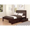 Donco Kids 500-FCP_505-CP Contempory Bed with Dual Underbed Drawers, Full, Dark Cappuccino - 2 of 4
