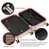 3-Piece/4-Piece Luggage Set with USB Port, 20"&24" Suitcase with Front-Opening, ABS+PC Hard Shell Luggage with Cup Holder & Spinner Wheels -ModernLuxe - 4 of 4