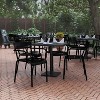 Flash Furniture Nash Commercial Grade Steel Indoor-Outdoor Stackable Chair with 2 Slats and Arms, Set of 4 - 2 of 4