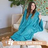 Tirrinia Women Wearable Blanket Cape Plush Fleece Throw Wrap Cover Indoors or Outdoors , 55x80 Inches - 4 of 4