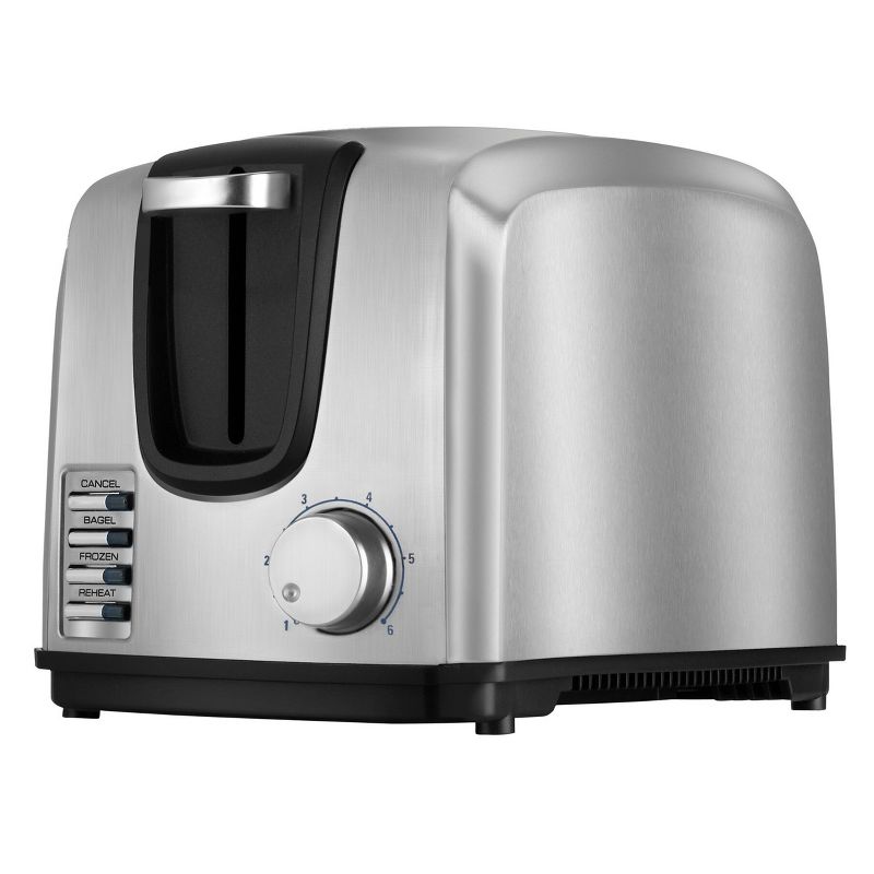 Black and Decker Stainless Steel Extra Wide 2 Slot Toaster in Silver, 1 of 6